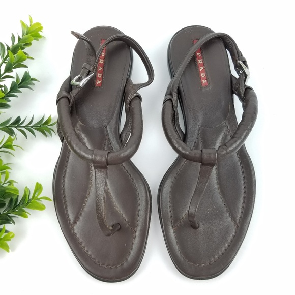 prada brown sandals